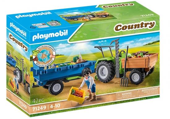 Playmobil Traktor mit Hänger