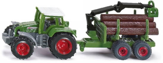 SIKU Traktor mit Forstanhnger