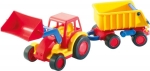 WADER Basics Traktor m. Schaufel u. Anh.