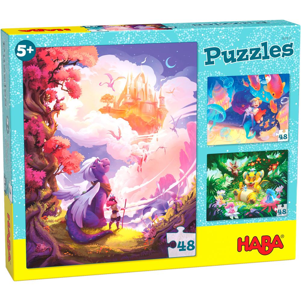 Haba Puzzle Fantasieland 3 x 48 Teile